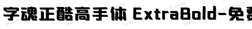 字魂正酷高手体 ExtraBold字体转换